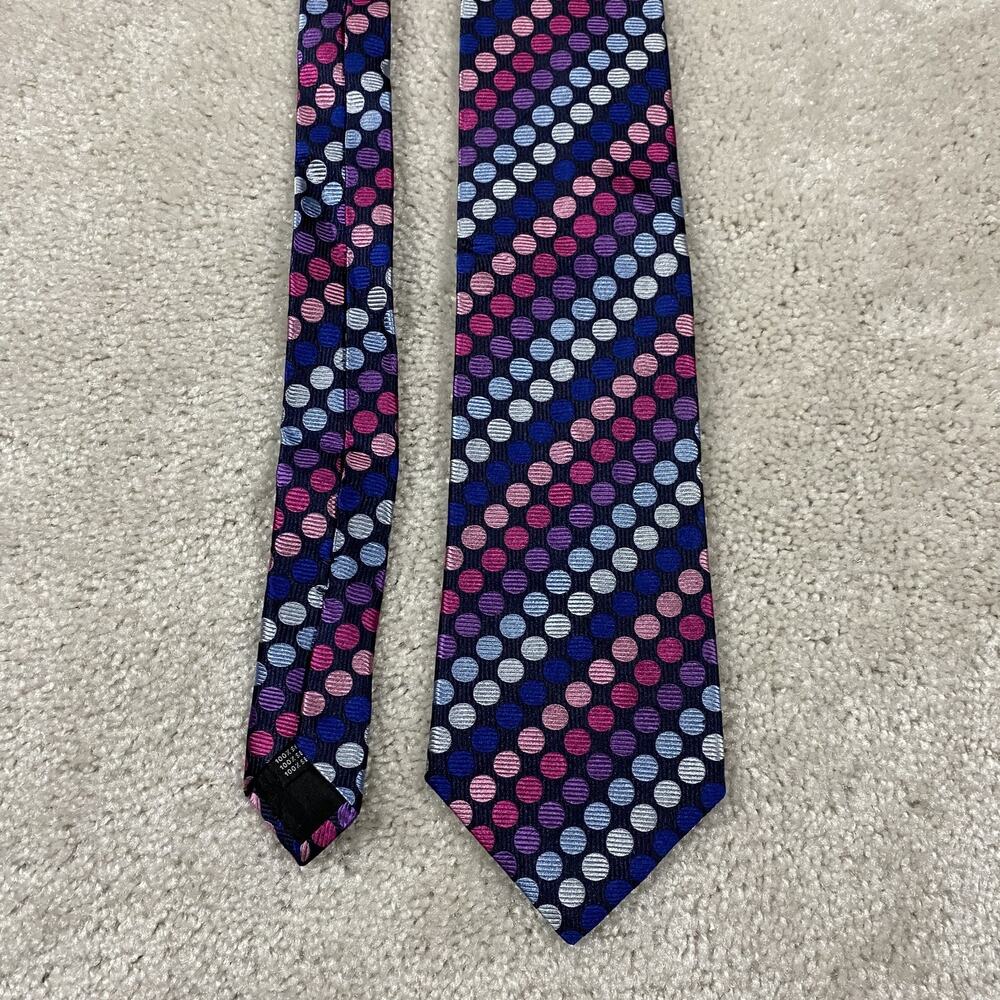 Vintage Polka Dot Tie Benjamins Clothiers Silk Luxury Italy‎ Menswear Wedding